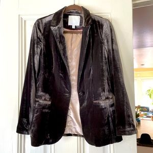 Brown velvet Anthropologie blazer
